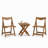 Mirina 2 - Person Wood Patio Dining Set with Rectangular Table-1274700039