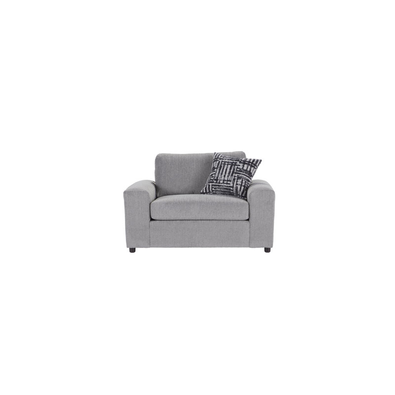 Chaise d'appoint rembourrée Vesna, Mélange de polyester gris