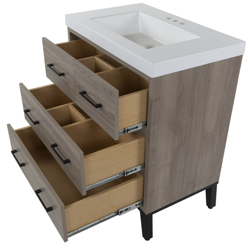 Clarinda 30.5" Single Bathroom Vanity Set, Forest Elm