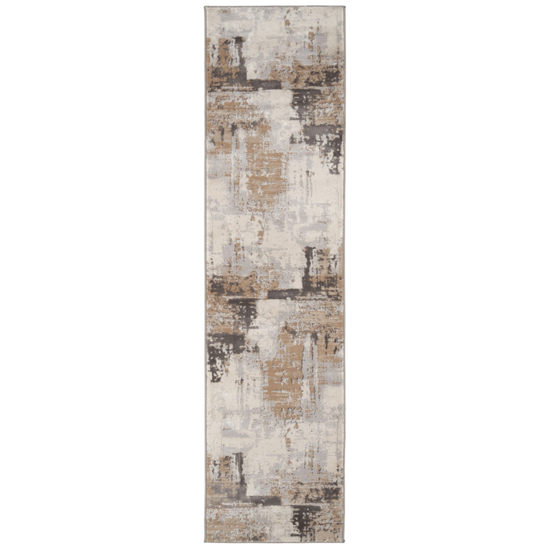 Hatton Abstract Area Rug, Rectangle 60 x 110cm