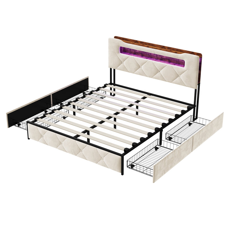 Bed, European Double (140 x 200 cm), Beige