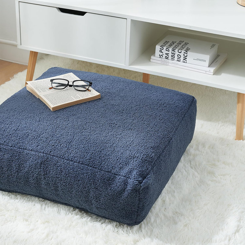 Rainha Cozy Floor Pillow - Square, Blue