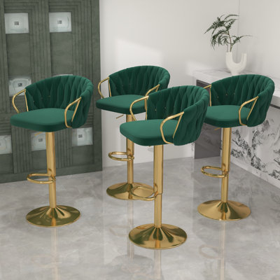 Christal Cerelly Height Adjustable Swivel Bar Stool