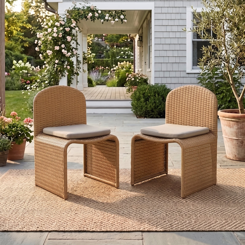 Chaise de patio en rotin