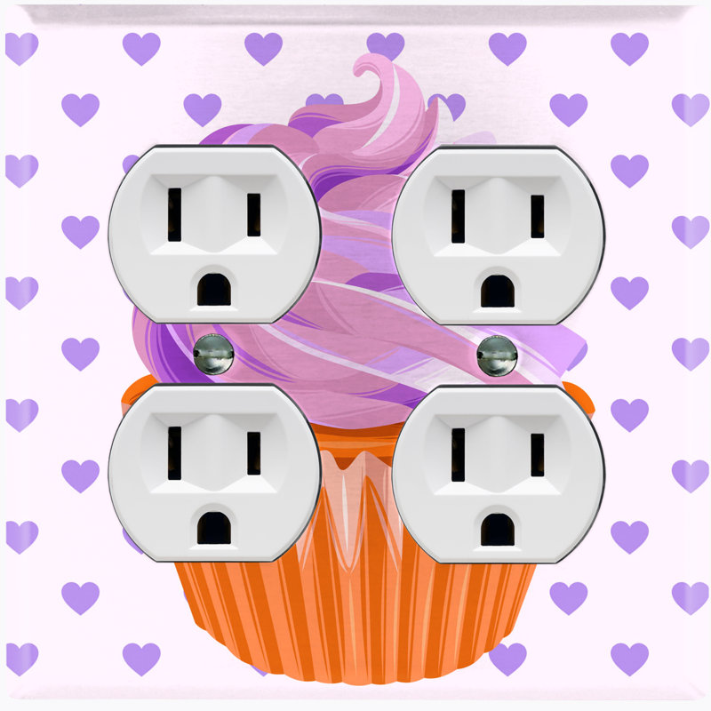 Plaque murale 2 bandes urple Cupcake Frosting