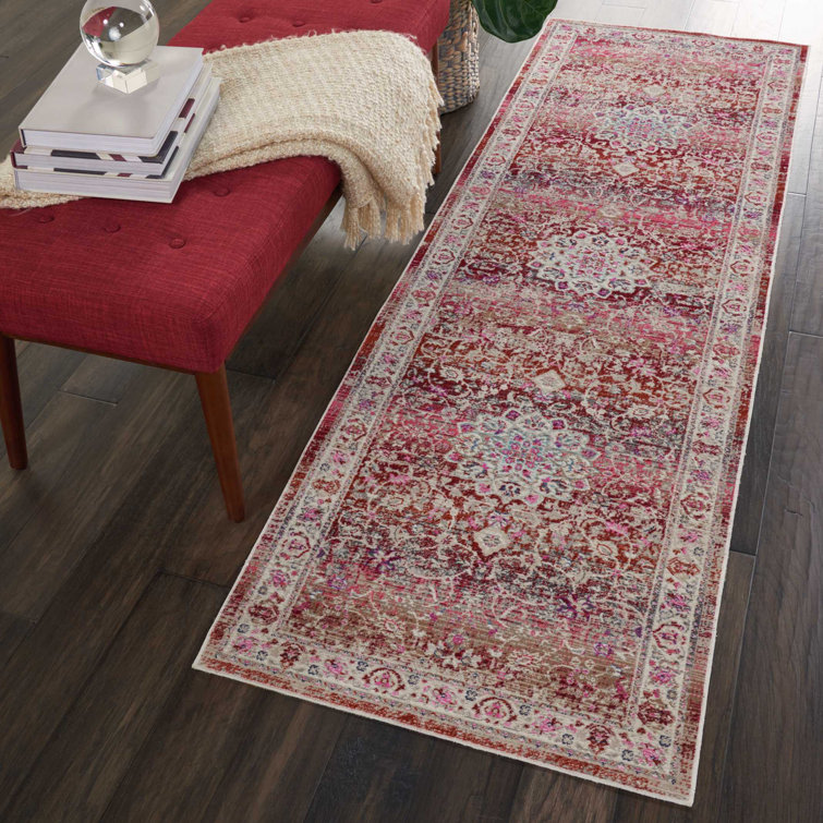 Tapis rouge / beige Lowndes