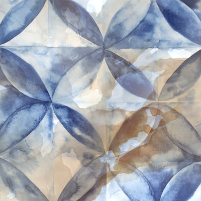«Indigo Rustic Tiles II» sur toile par Eva Watts