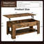 Table basse à plateau relevable 39,4 po - Rangement caché et conception peu encombrante
