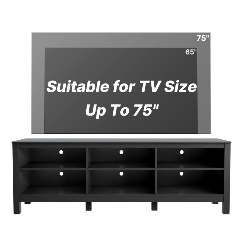 LA0001 70" Media Console, Black