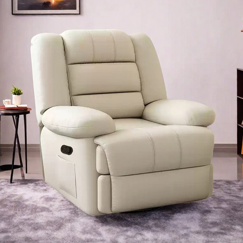 Fincher, Beige Faux Leather