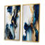 «Abstract Geode Marble Blue I», 2 pièces-920767951-920767946