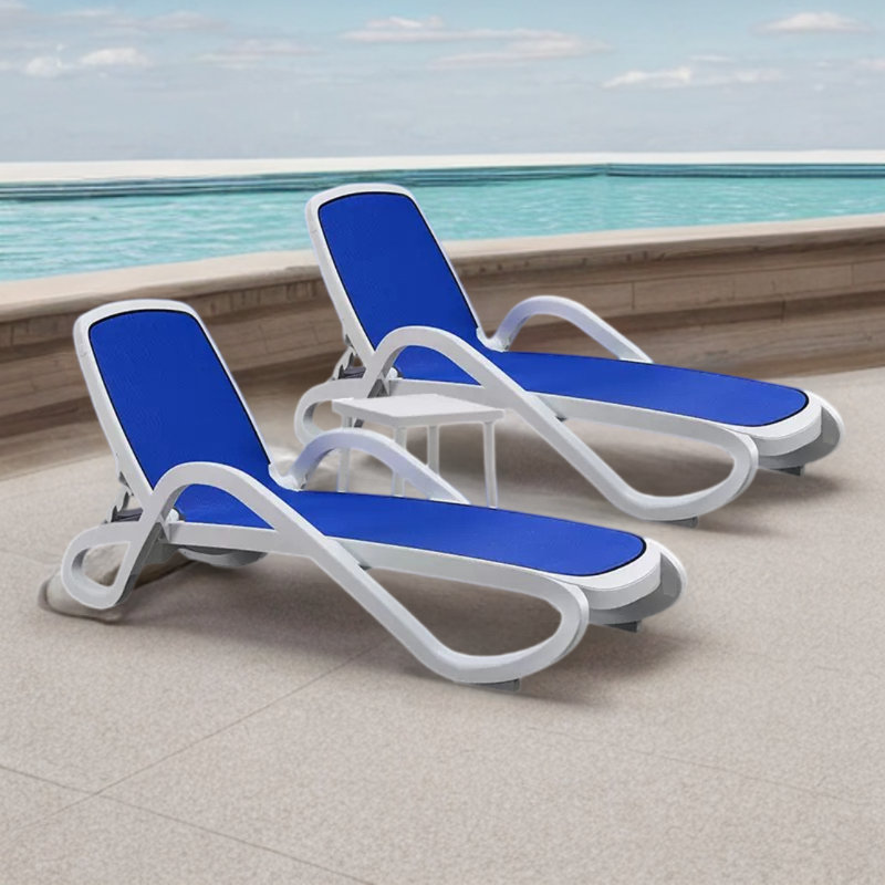 Chaise longue d'extérieur réglable et inclinable