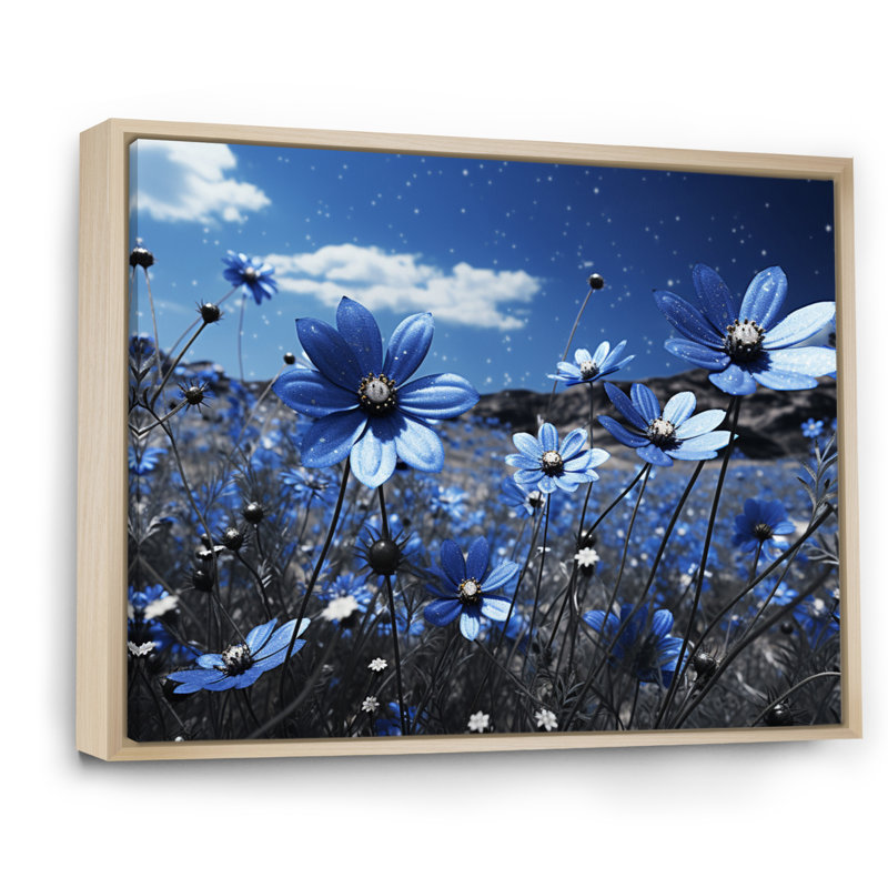 Sapphire Meadow II - impression, H 12 po x l 20 po x P 1 po, Cadre naturel flottant