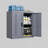 Metal wall-mounted garage storage cabinet