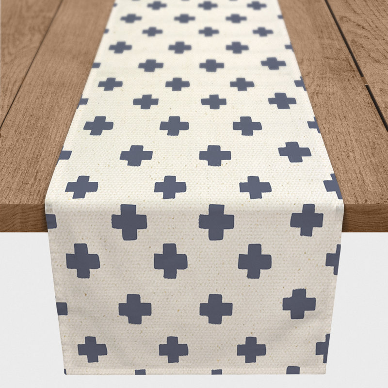 Chemin de table Cross, Bleu