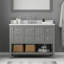 48 po X P 22 po P 35,4 po Meuble-lavabo H avec comptoir et lavabo blancs-611382412
