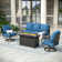 Tapasi 5 - Person Patio Conversation Set with Swivel Lounge Chairs &  Firepit Table