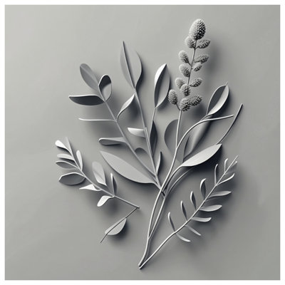Leaves Shower Curtain - Nature Bathroom Decor Minimalist