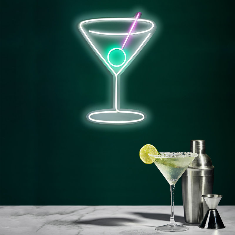 Enseigne lumineuse 15,35 po Martini Glass