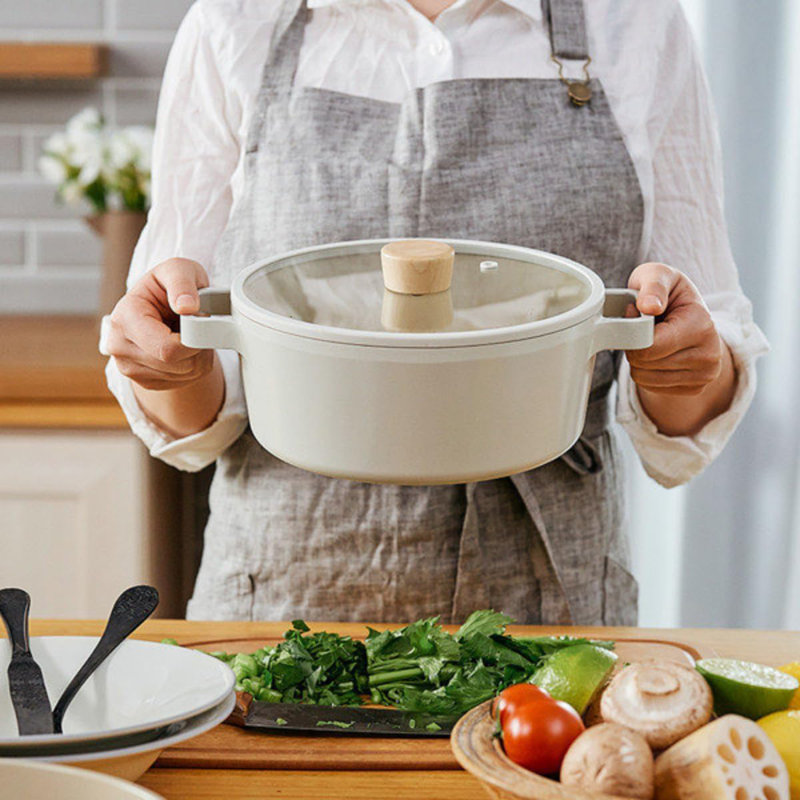Fika 2.7qt Stock Pot, Ivory