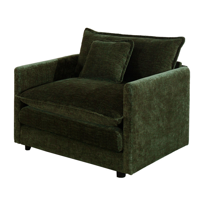 Fauteuil rembourré Corwin, Vert