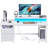 61" Desk With LED Light & Power Outlets, Reversible Computer Table With File Cabinet & Drawer, White Gaming Desk Writing Table With Dual Monitor Stand, For Home/Office-414579643