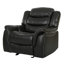 Fauteuil inclinable de conception classique, fauteuil inclinable en polyuréthane et baies noires