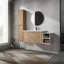 Meuble-lavabo mural 48 po avec lavabo et armoire latérale, portes à fermeture douce, armoire combinée 48 po-1086093584