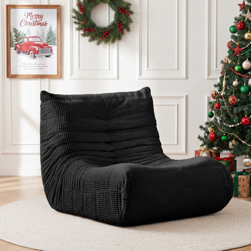 Large Bean Bag Chairs for Adults, Memory Foam Lounge Chair, Corduroy Giant Armless Bean Bag Chair, Lazy Floor Sofa, Togo Sofa Chair for Bedroom Livingroom Gaming