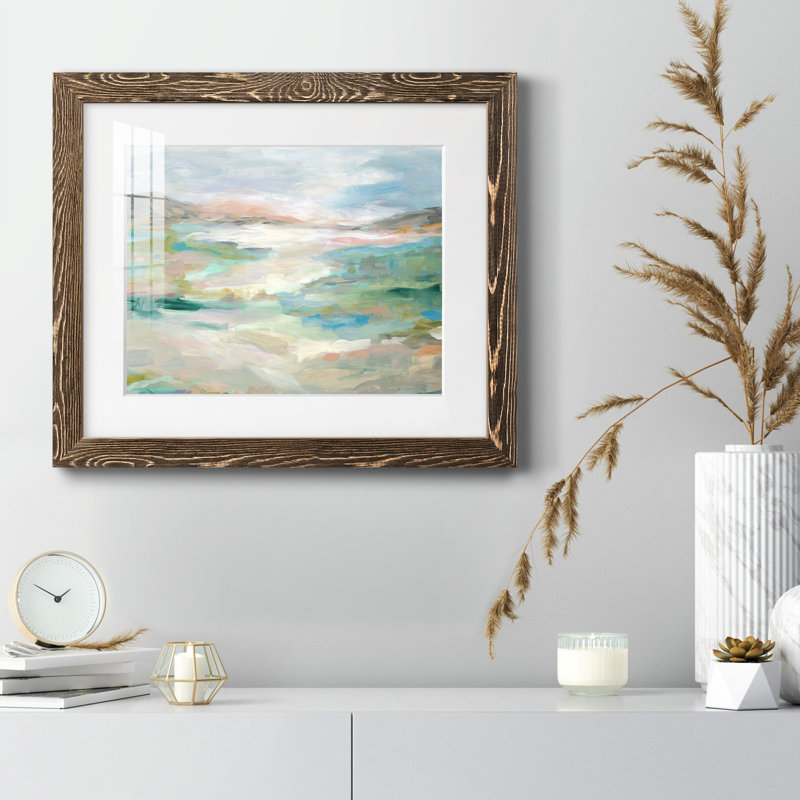 Vallée luxuriante - peinture encadrée, Noyers, H 20 po x l 17 po x P 1,5 po