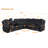 3-Piece Faux Leather Power Reclining Sectional with Bluetooth Speakers -587333027