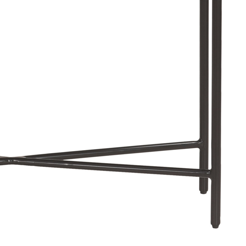 Reyna Console Table Black, Black/White