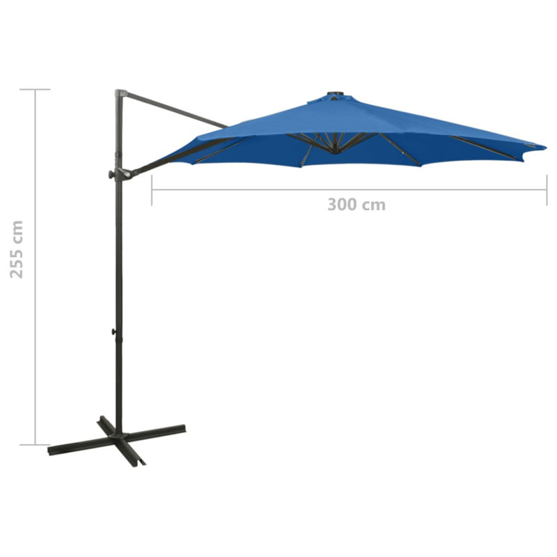 Noriega 300cm Cantilever Parasol, Royal Blue