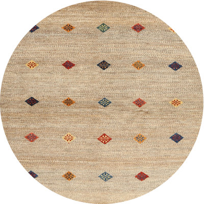 Tapis géométrique rouge / crème / noir