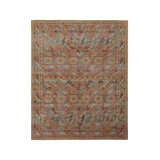 Distressed Homage Hand Knotted Wool Geometric Area Rug
