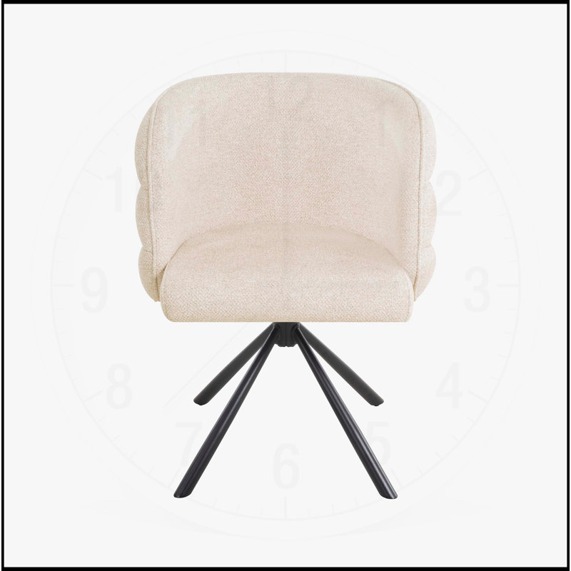 270° Swivel Upholstered Home Office and Dining Chairs Set, Ideal for Various Rooms with Comfort and Functionality, Beige