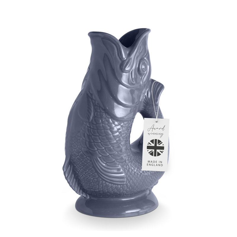 Jaylyn Original Gurgle Jug, Earthenware, Iconic UK Heritage, Made in Stoke-on-Trent, 0.6L, Blue