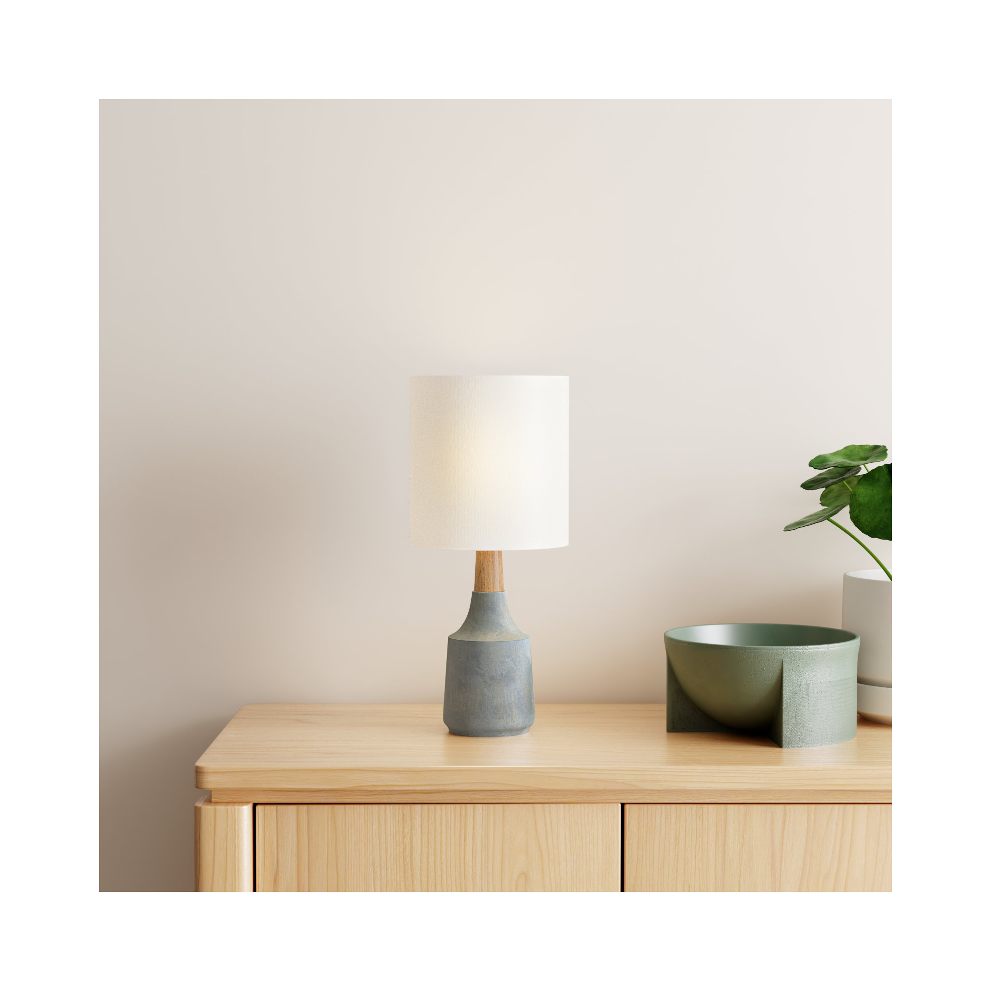 Scotia 18'' Table Lamp, Charcoal