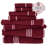 8PC Towel Set - 575GSM 100% Cotton Bathroom Essentials with 2 Bath Towels, 2 Hand Towels, 2 Washcloths, and 2 Fingertip cloths- Absorbent Sheets for Bath, Gym, Dorm and Spa by Lavish Home -193112050