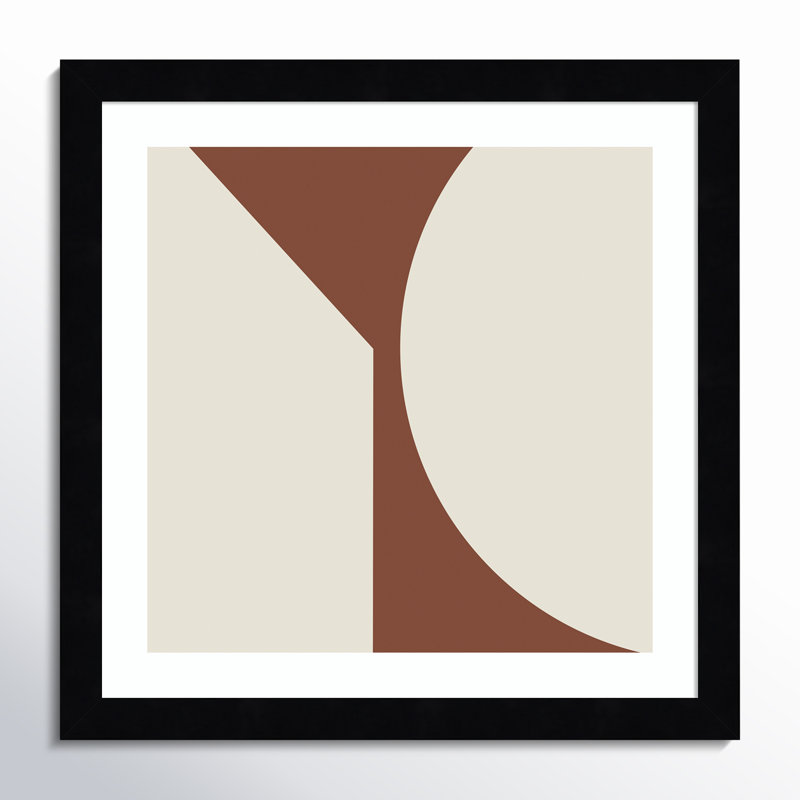 «Alina Minimal Max Mod I Hot Chocolate» par The Creative Bunch, Cadre noir, H 21 po x l 21 po x P 0,8 po