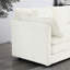 Canapé de salon moderne en chenille blanche - 2 avec 4 coussins Structure en bois de qualité rembourrée pour rehausser le style de votre maison
