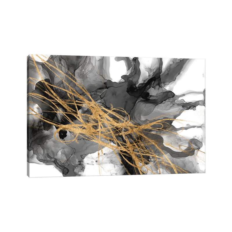 Golden Vortex II by Jennifer Goldberger - Wrapped Canvas Print, 152.5 cm H x 101.5 cm W