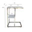 C Shaped Table With Shelf-Black-825958816