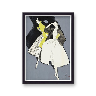 Shadow Play Vintage Fashion Print by Rene Gruau - Single Picture Frame Print