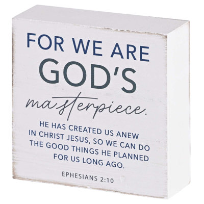 Tabletop Plaque We Are Gods Masterpiece 3x3