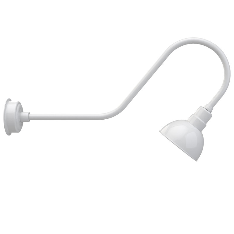 Dipkarpaz LED Wall Light, 12" H x 8" W x 36" D, White