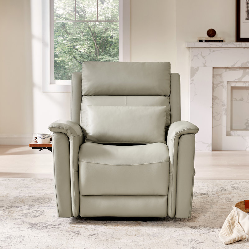Table inclinable électrique en cuir fleur avec plateau chauffant et chauffant, Gris clair