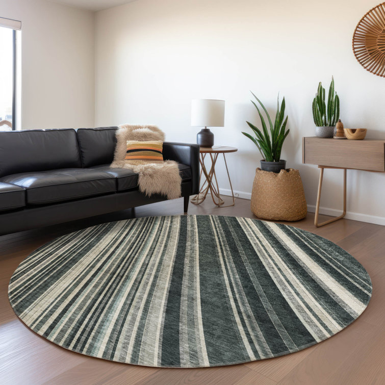 Chayden Flatweave Washable Striped Indoor / Outdoor Rug