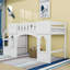 Lit mezzanine simple en bois avec escalier de rangement, fenêtre ludique-1694762535
