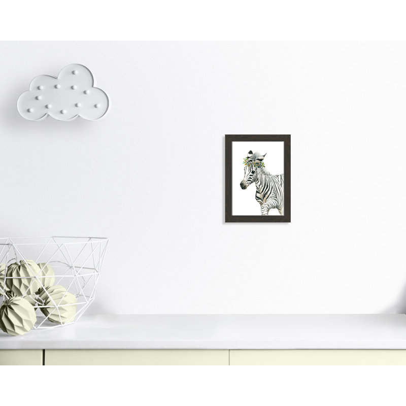 «Savannah Zebra», art encadré, H 16 po x l 12 po x P 0,625 po, Cadre noir